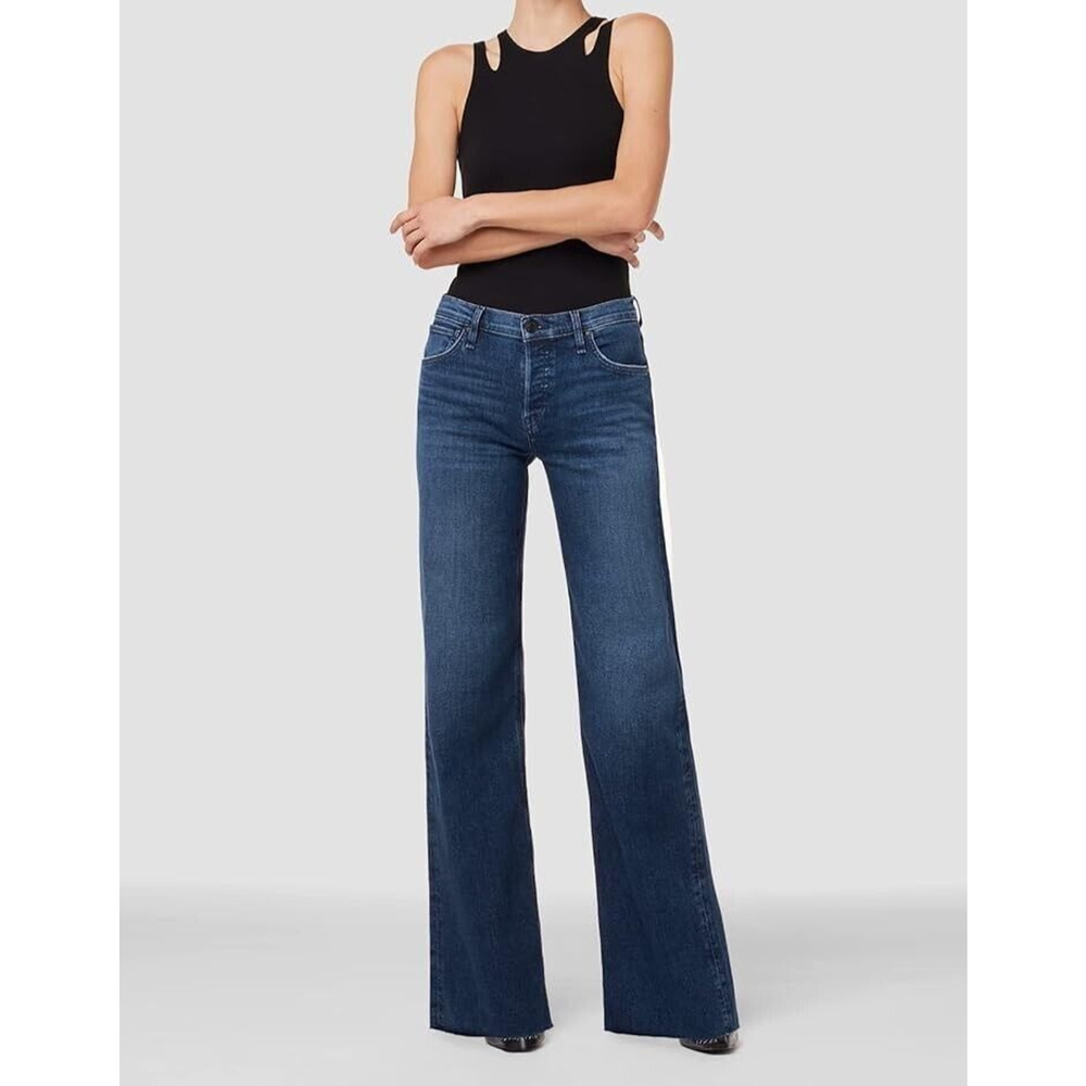 Hudson Women's Rosie High-Rise Wide Leg Jeans, Size 25, In North Fork Wash
